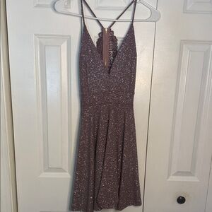 Brand NEW with tags Windsor Sparkling Mauve Lace Back Dress